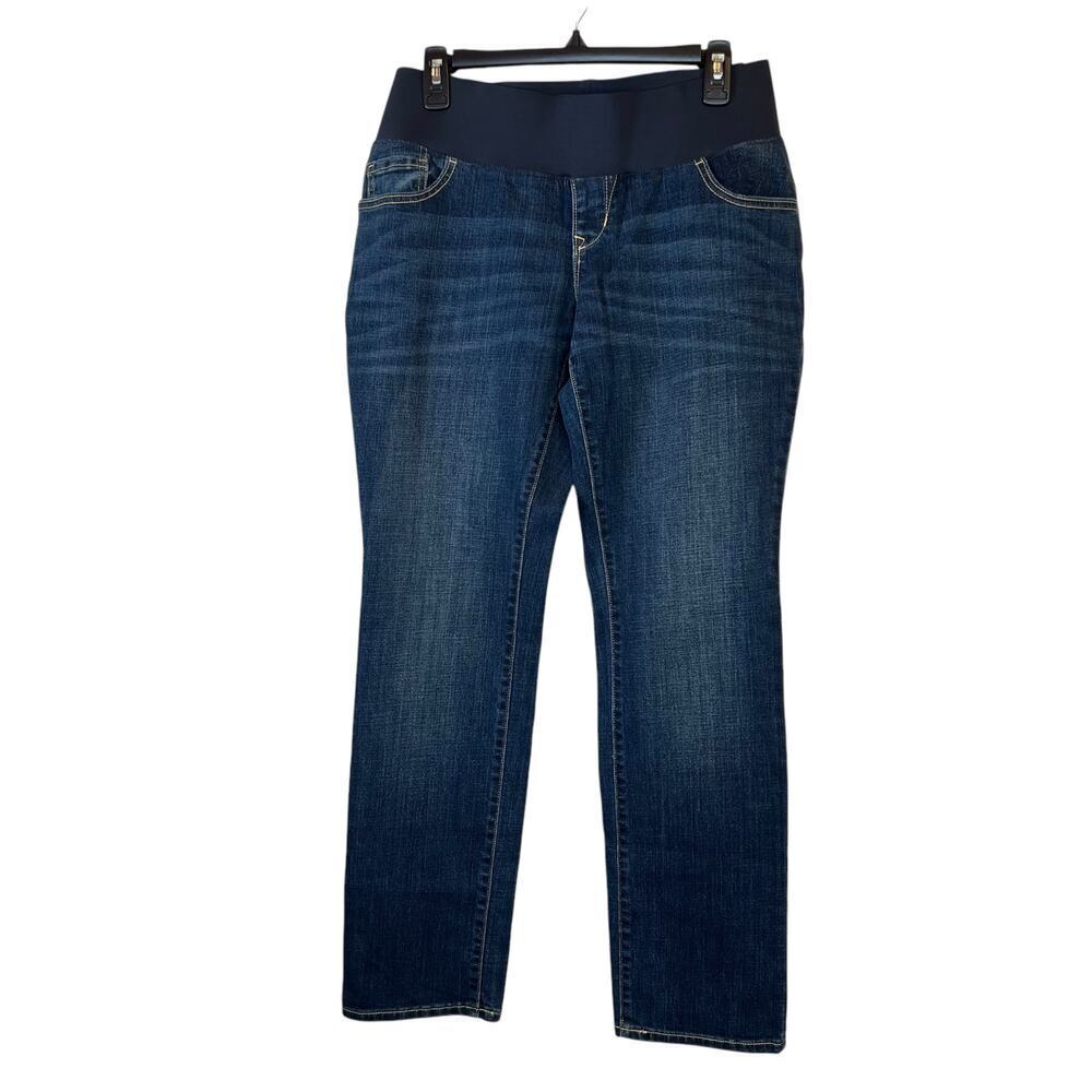 OLD NAVY Maternity Jeans Straight Leg in Dark Blue Women's Size 10 Maternity